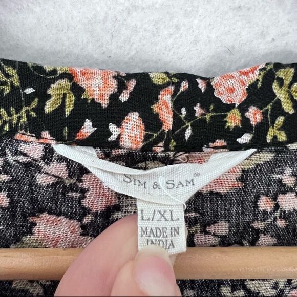 Sim & Sam Floral Open Front Kimono Cardigan - Picture 5 of 6